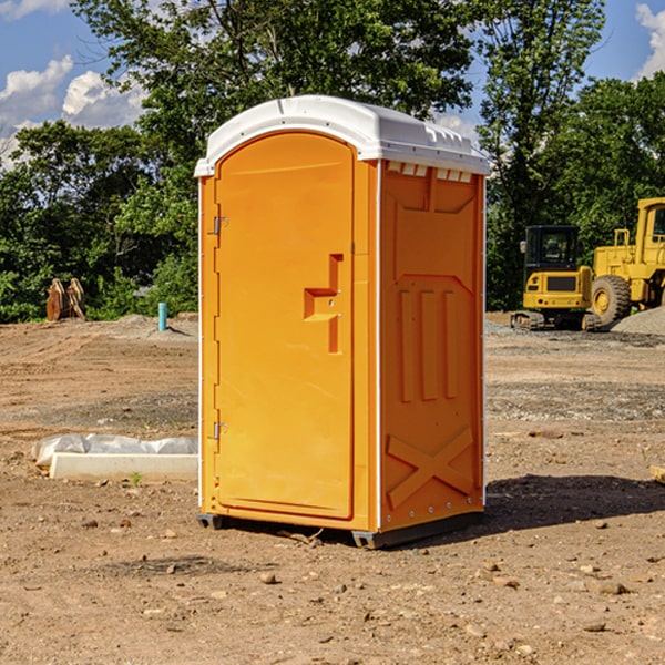 can i customize the exterior of the porta potties with my event logo or branding in Golden Eagle